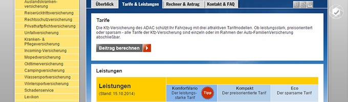 Beitrag der ADAC Autoversicherung berechnen