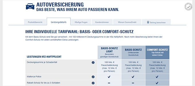 Die Vorteile der KFZ-Versicherung vom Anbieter Cosmosdirekt