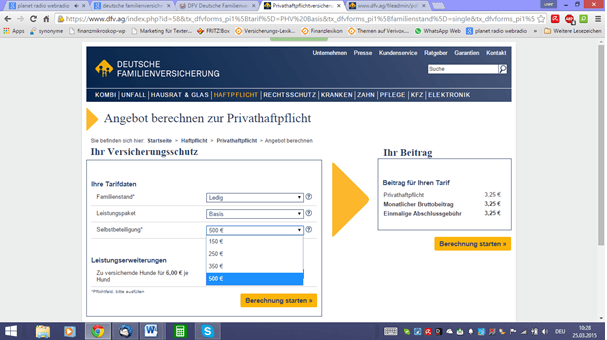 Deutsche Familienversicherung Haftpflichtversicherung