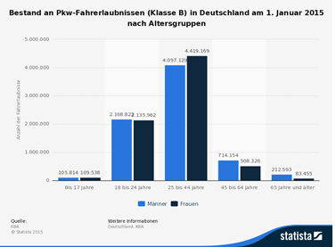 pkw Fahrerlaubniss 2015 Statista