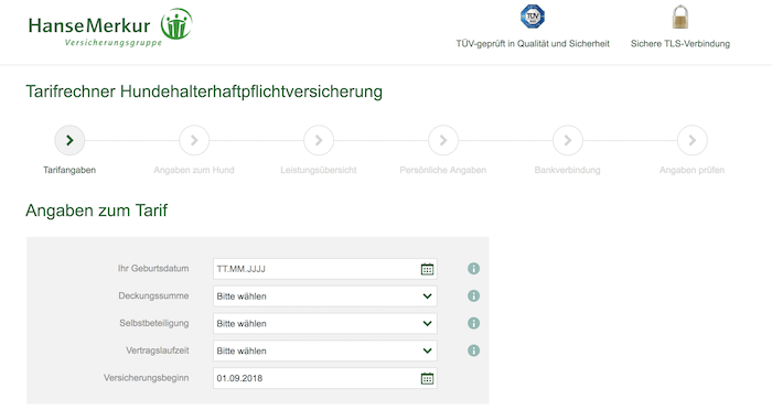 HanseMerkur Hundehaftpflichtversicherung abschließen